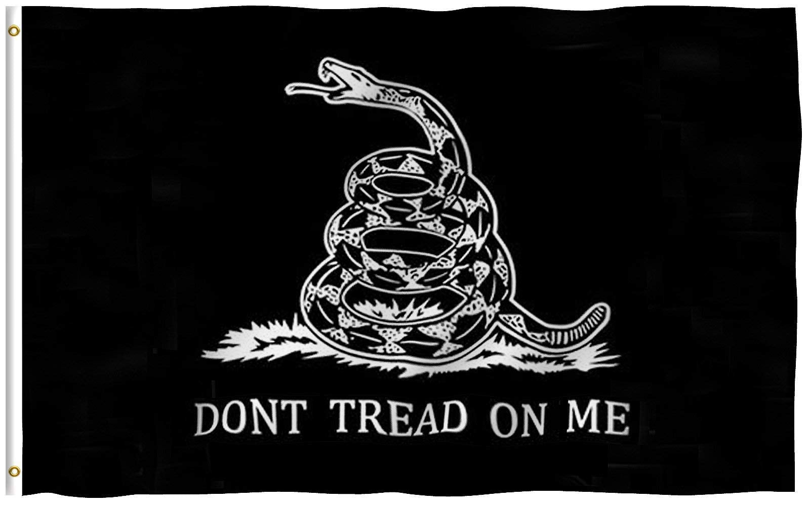 Anley Fly Breeze 3x5 flag with bold black Dont Tread On Me colors for outdoor display.