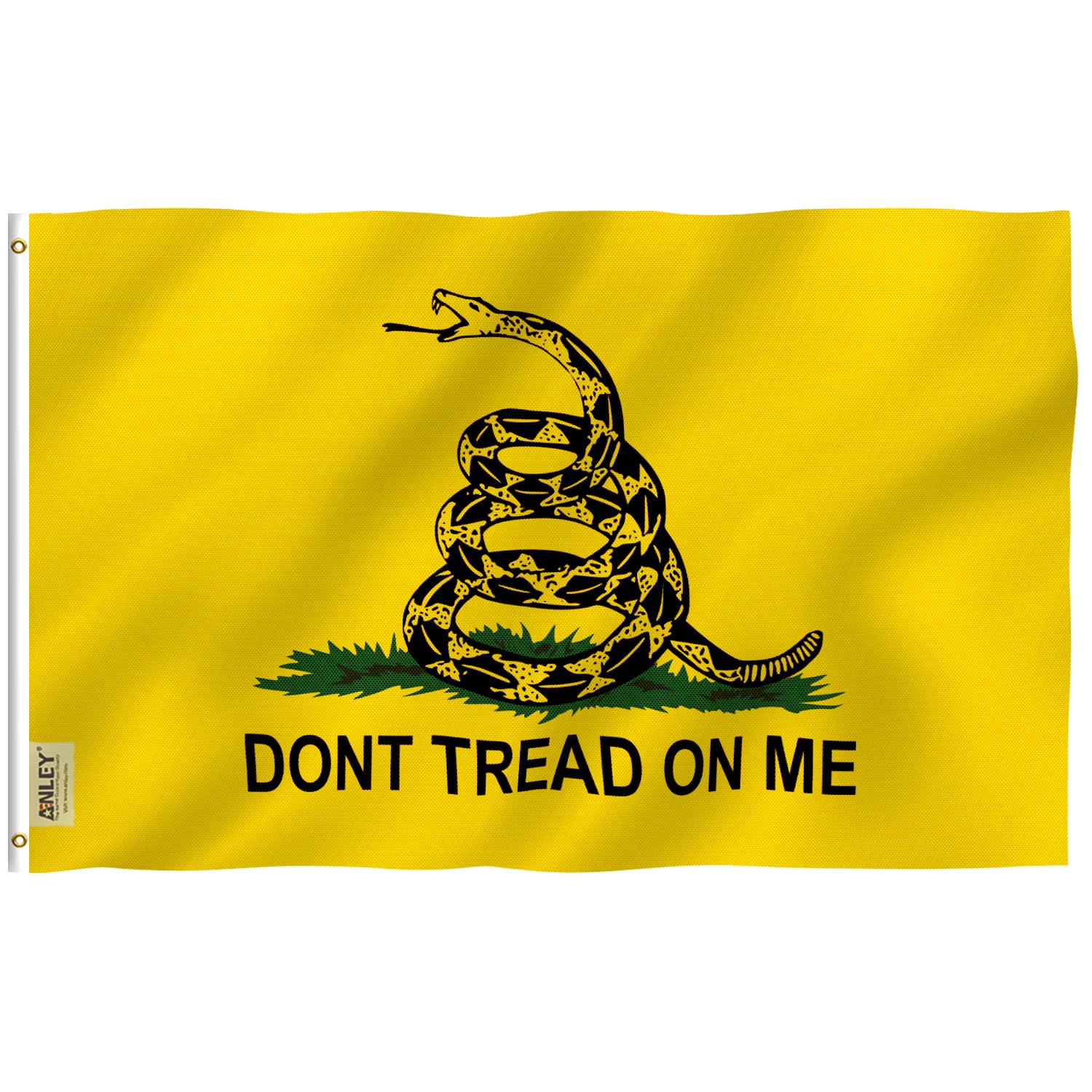 Anley Fly Breeze 3x5 flag with canvas header fluttering in light wind