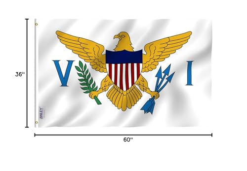 Anley Fly Breeze flag on a pole in a coastal breeze, wind-friendly design.