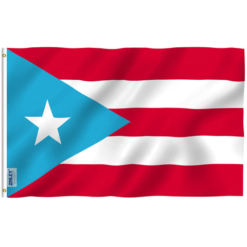 Anley Fly Breeze flag, front view, shows vivid color and outdoor durability.