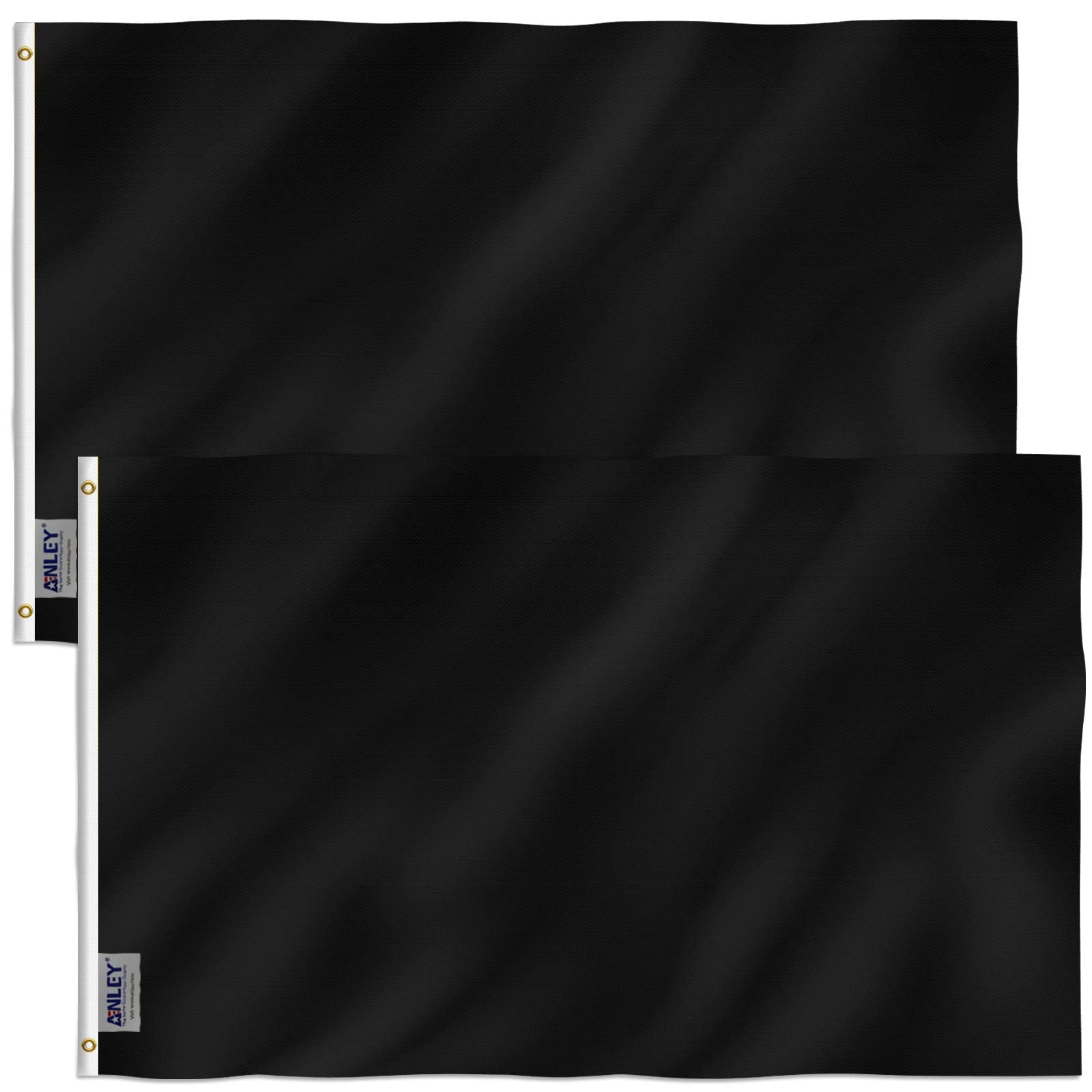 Anley Fly Breeze 3x5 solid black flag color vivid for outdoor display