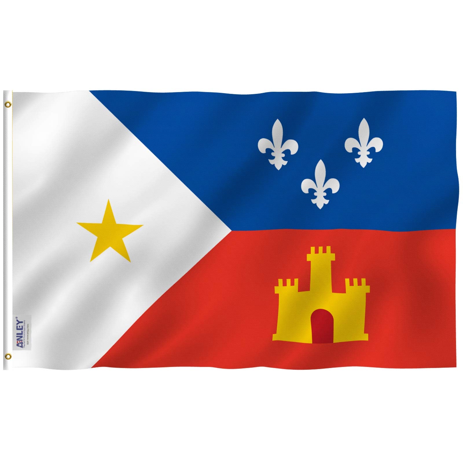 Anley Fly Breeze Acadiana flag full view shows vibrant outdoor colors