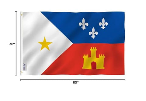 Anley Fly Breeze Acadiana flag packaged ready for shipment
