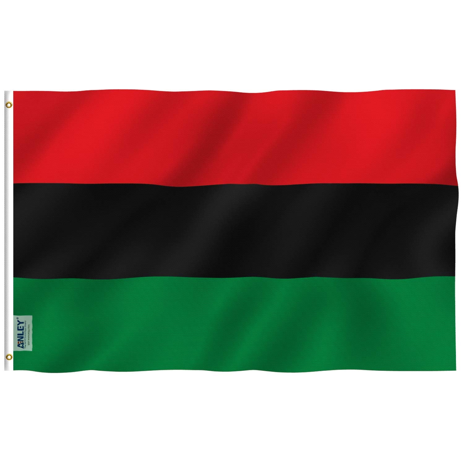 Anley Fly Breeze Afro American flag 3x5 waving in light wind for yard displays