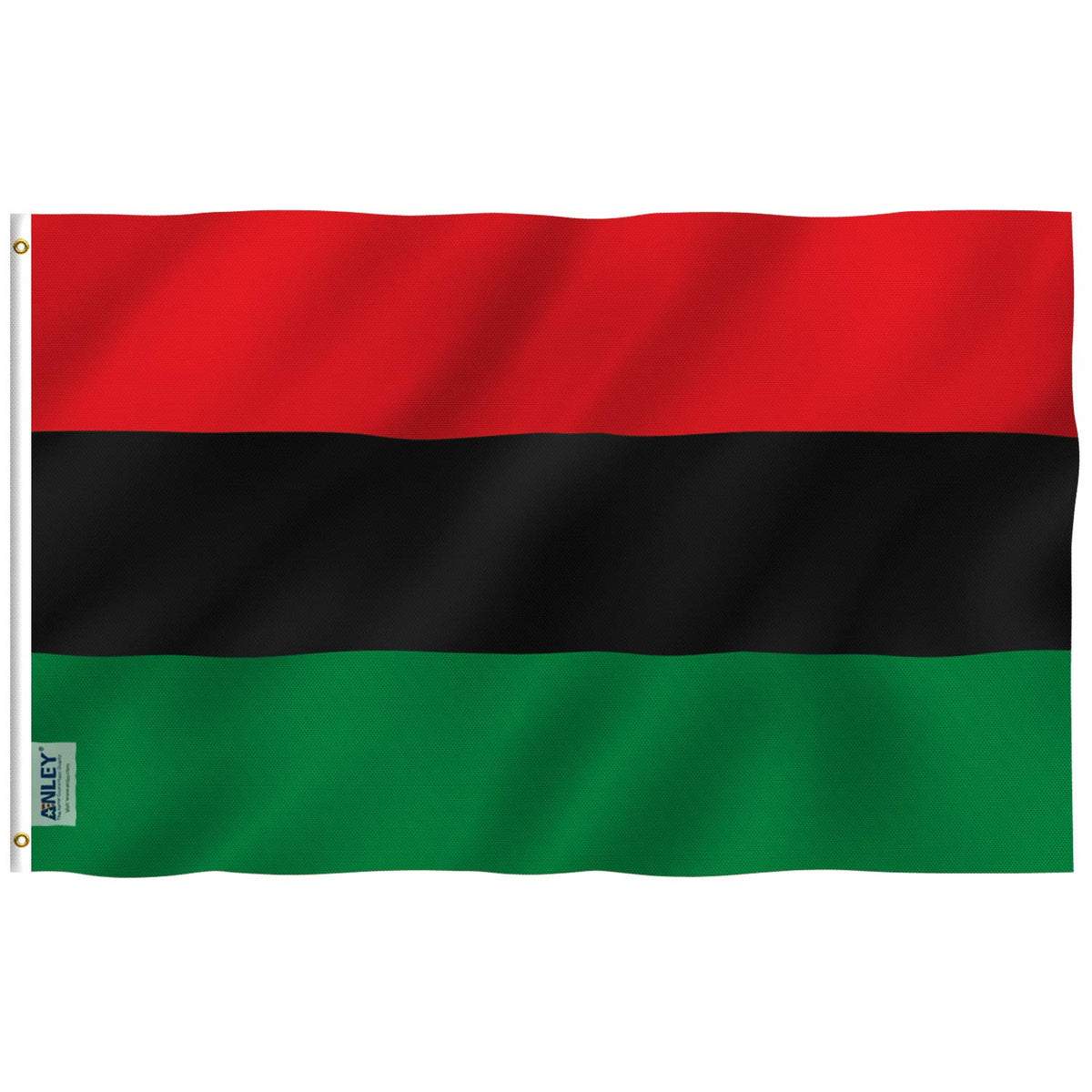 Anley Fly Breeze Afro American flag 3x5 waving in light wind for yard displays