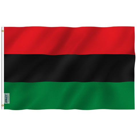Anley Fly Breeze Afro American flag 3x5 waving in light wind for yard displays
