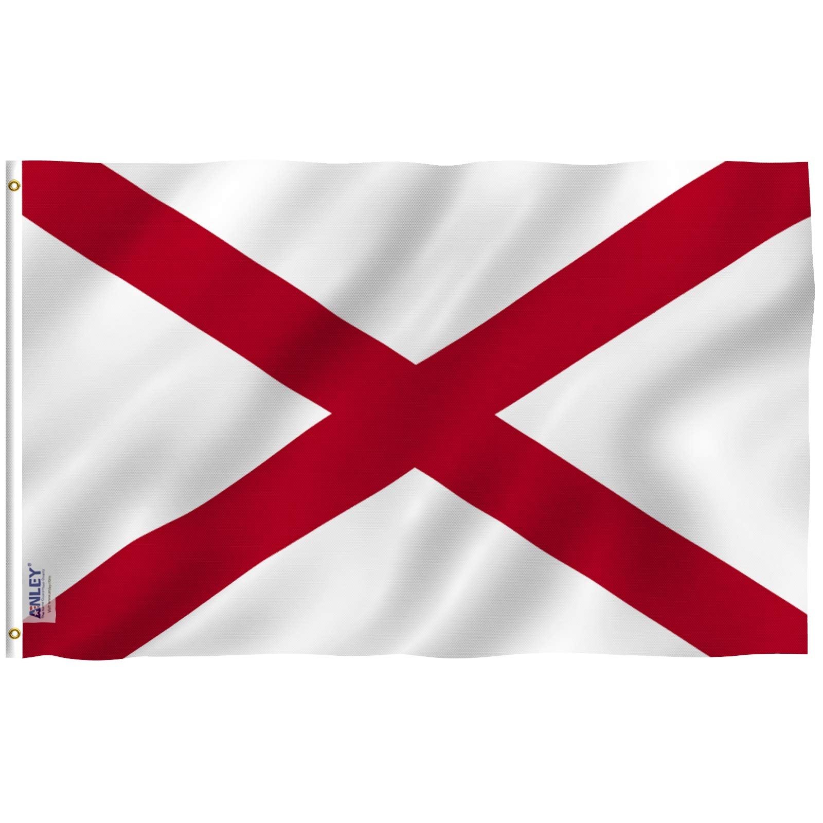 Anley Fly Breeze Alabama flag front view for vibrant outdoor display.