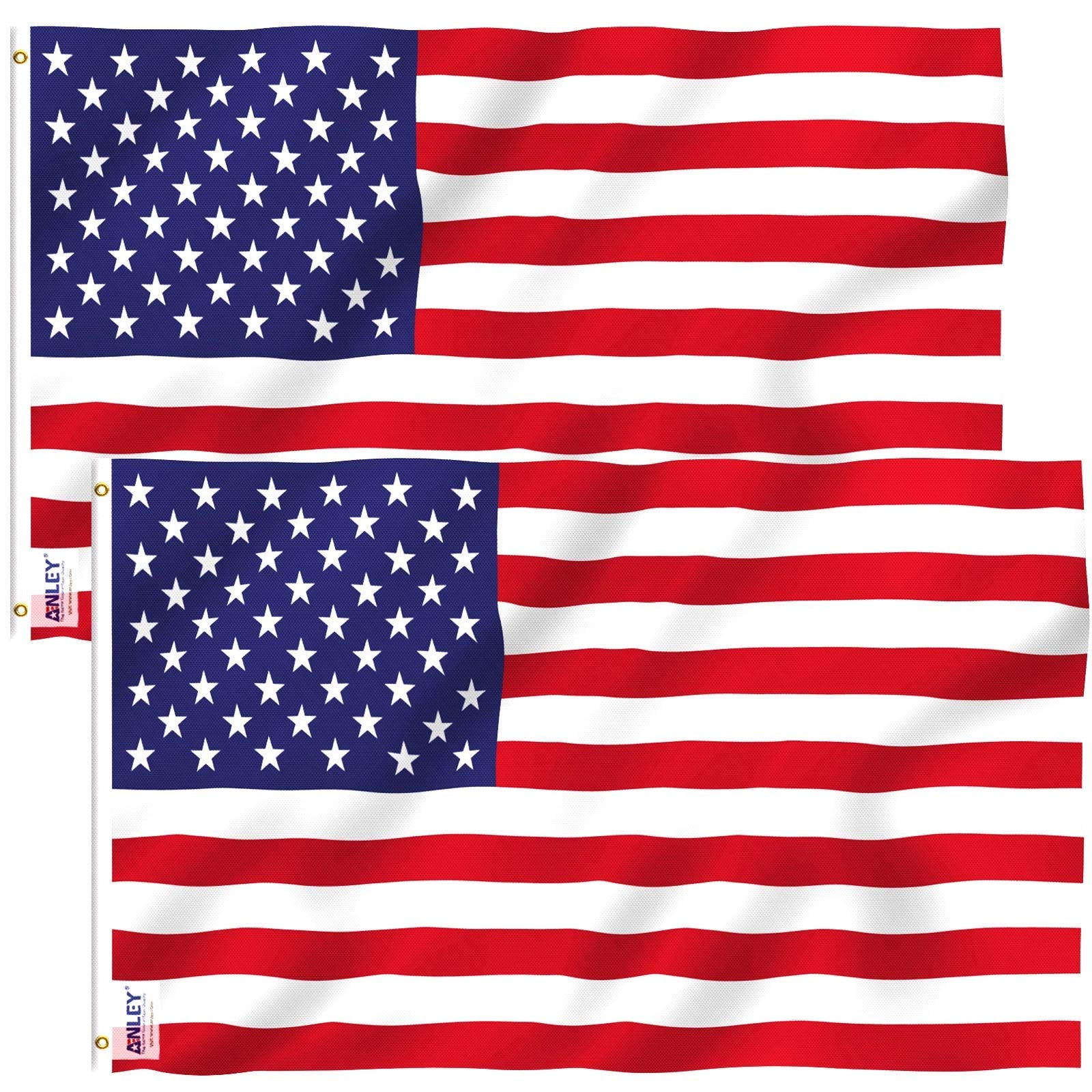Anley Fly Breeze 3x5 flag close-up shows durable stitching for lasting outdoor display.