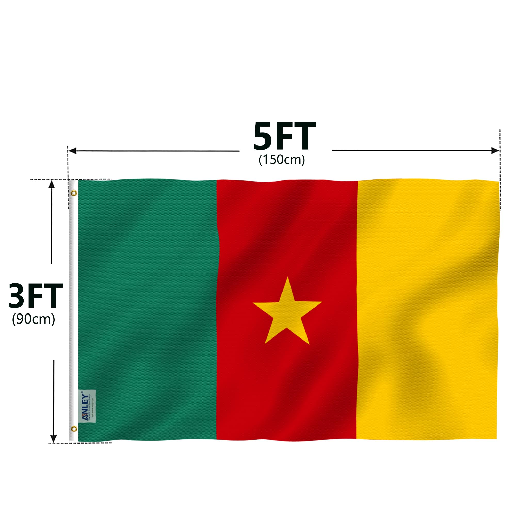 Anley Fly Breeze Cameroon flag package includes one flag ready for setup