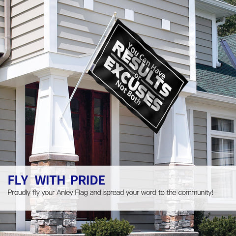 Anley Fly Breeze flag with canvas header and brass grommets, durable outdoor display.