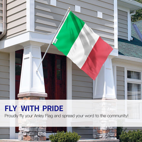 Anley Fly Breeze flag shown with canvas header for sturdy mounting.