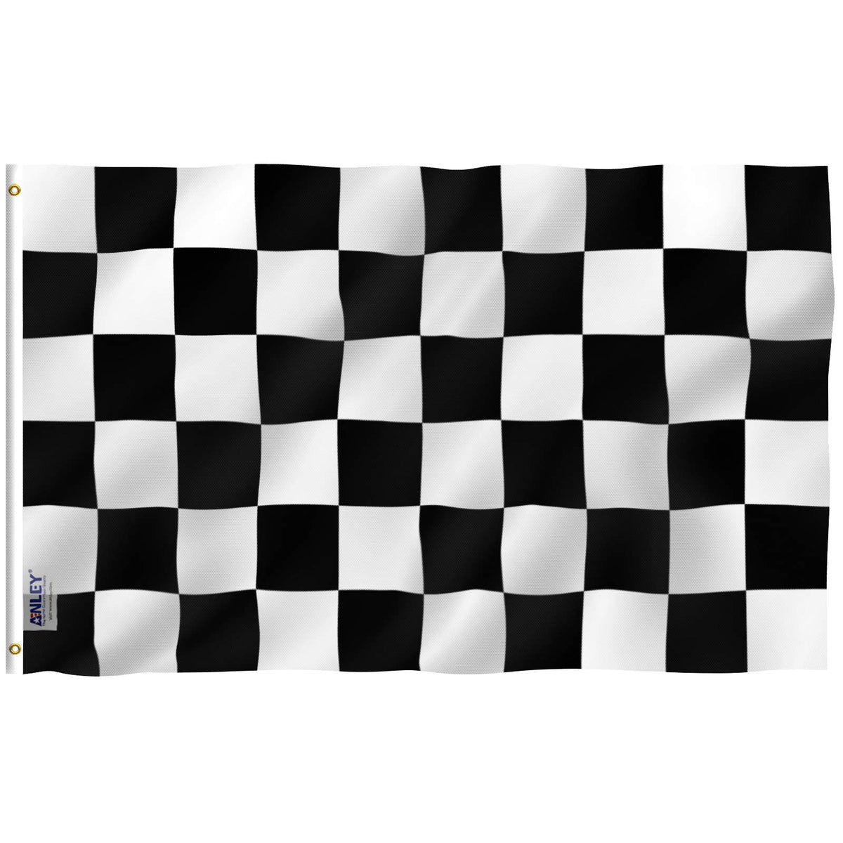 ANLEY Fly Breeze flag closeup showing brass grommets for durability.