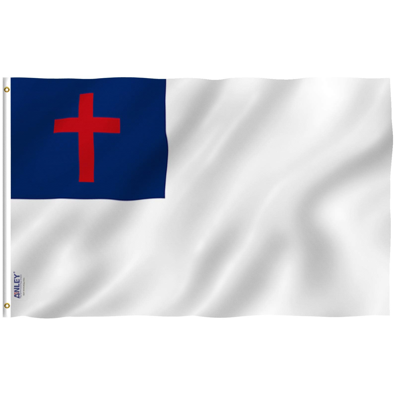 Anley Fly Breeze Christian Flag front view with vivid color for outdoor display
