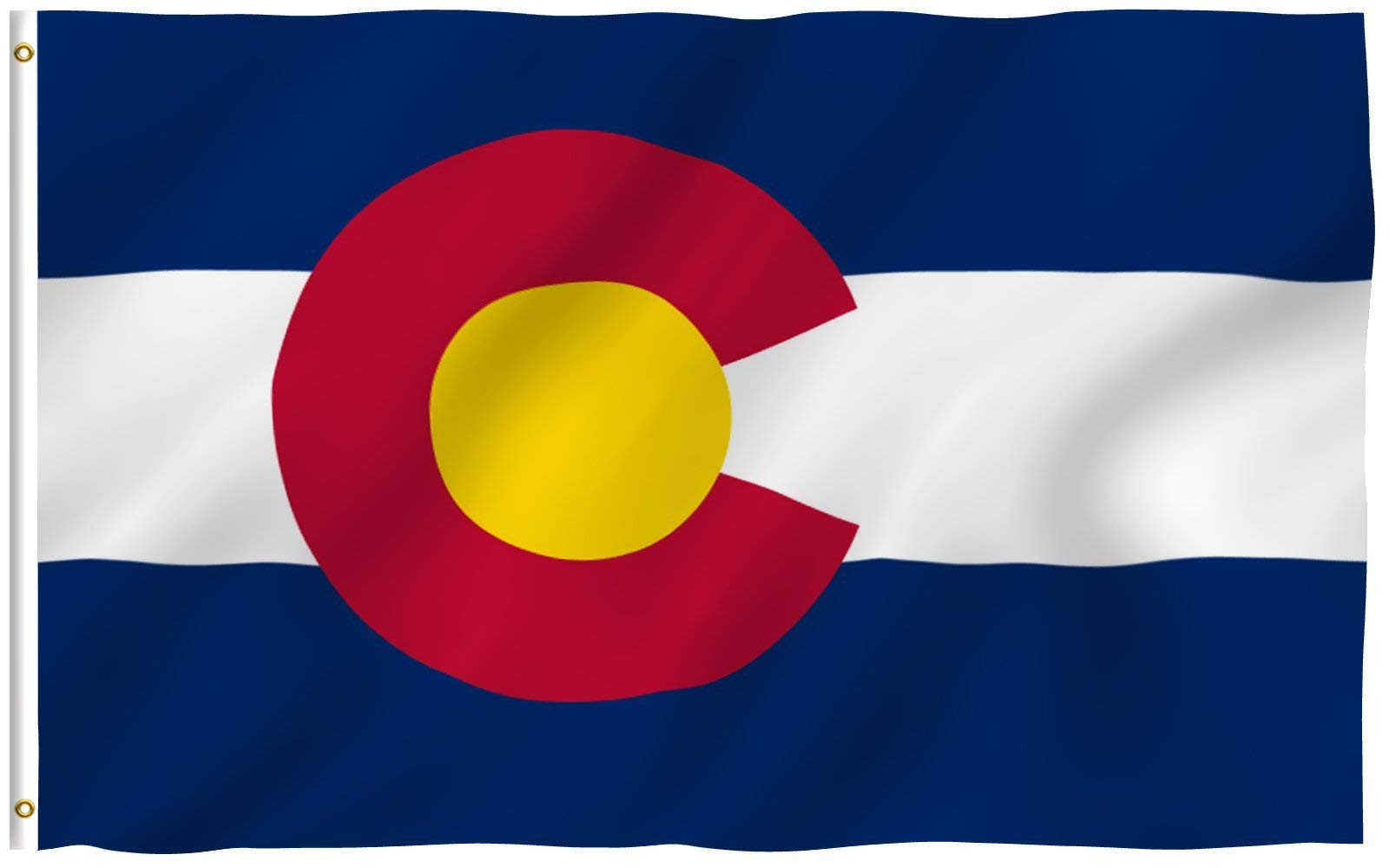 Anley Fly Breeze Colorado flag 3x5 showing vivid color for outdoor display.