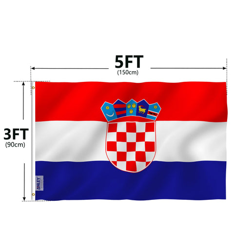 Anley Fly Breeze flag polyester build resists wear during outdoor use.