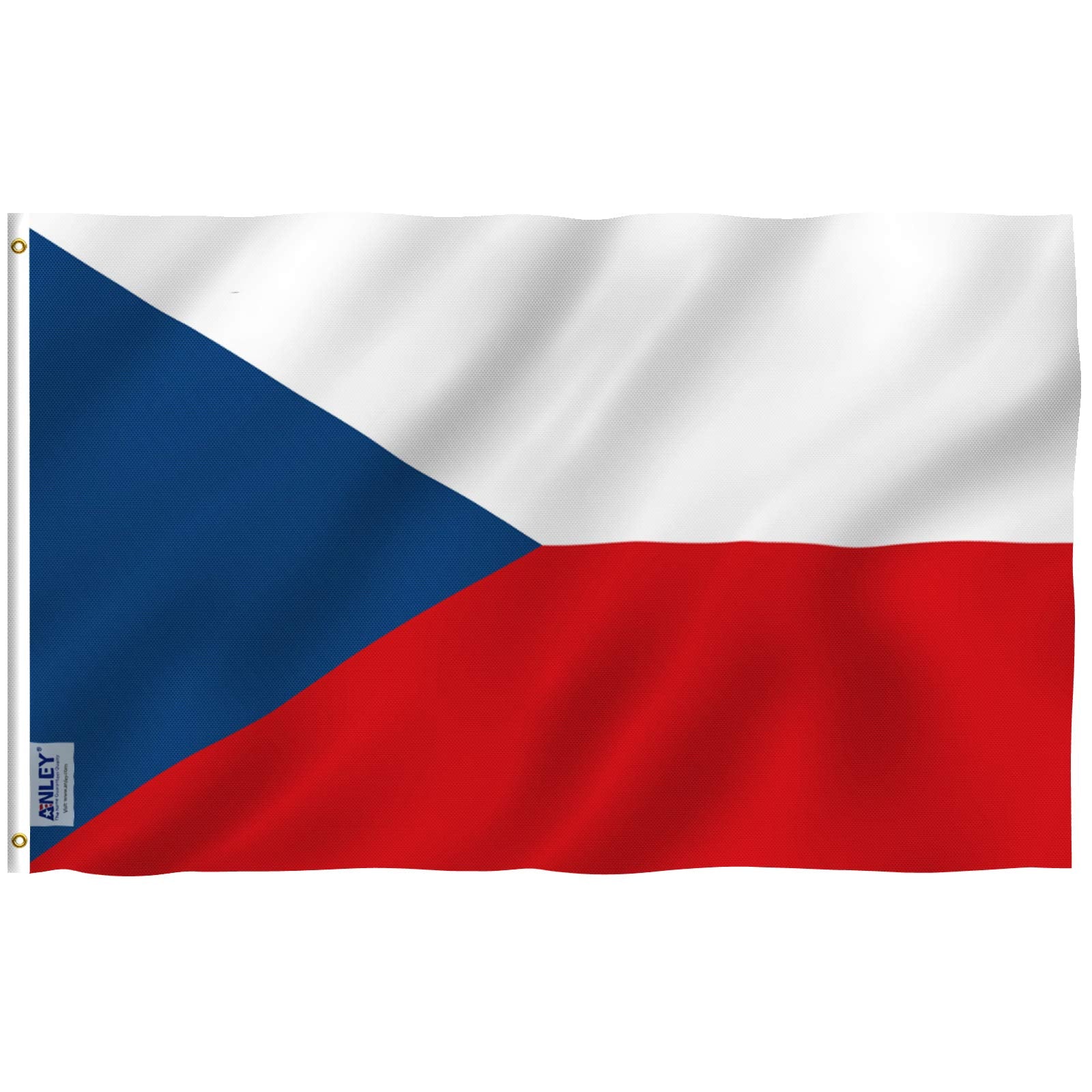 Anley Fly Breeze Czech flag 3x5 on a pole with vibrant outdoor display