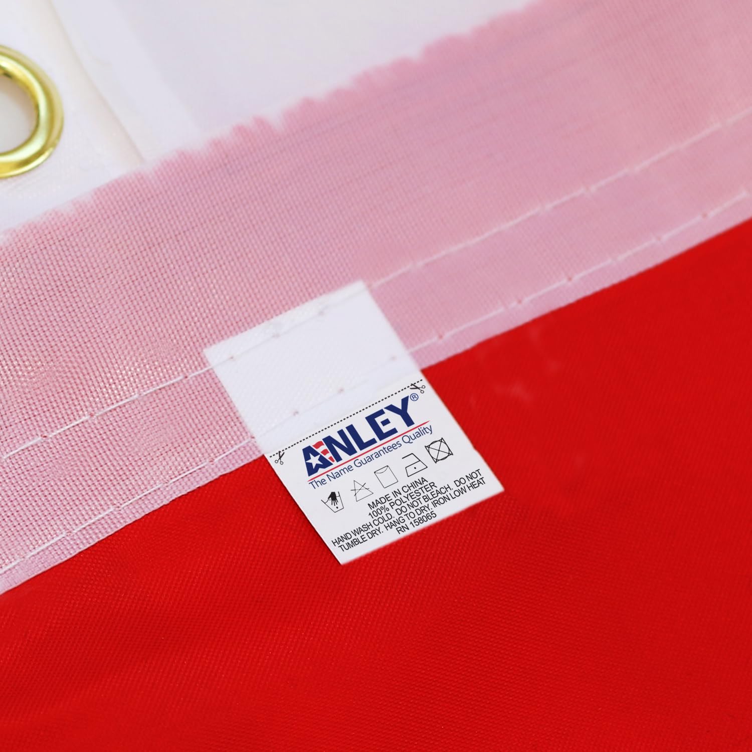 Anley Fly Breeze England flag polyester fabric withstands outdoor conditions.