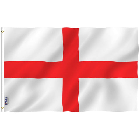 Anley Fly Breeze England flag front view with vivid color for outdoor display.