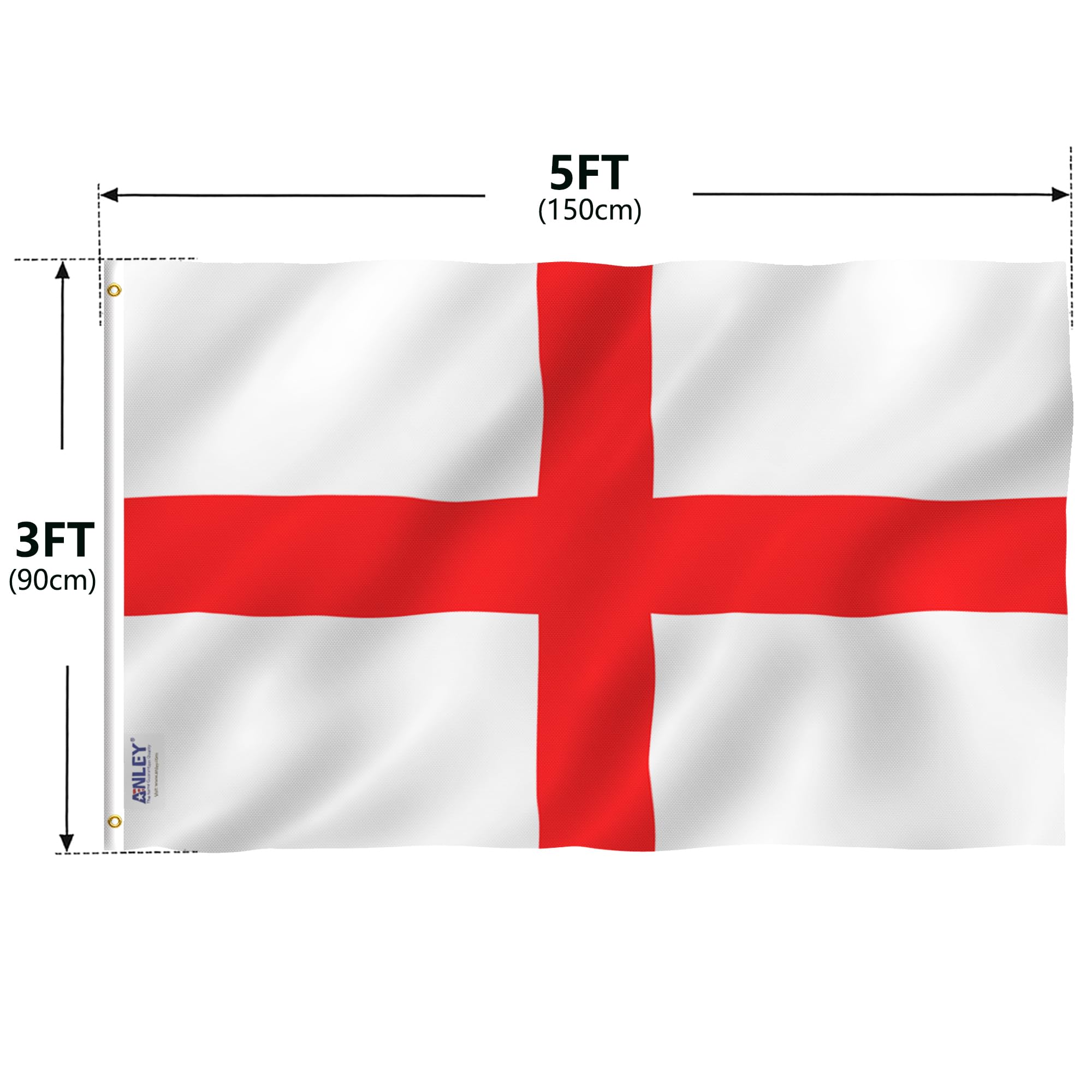 Anley Fly Breeze England flag packaged single flag for easy porch display.