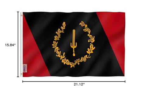 Anley flag includes canvas header and double stitching for lasting use.