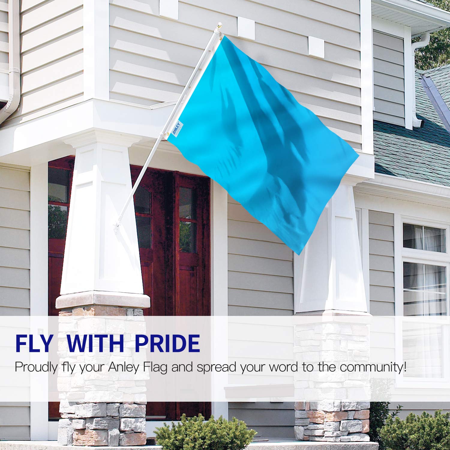 Anley Fly Breeze flag canvas header detail highlights reinforced stitching