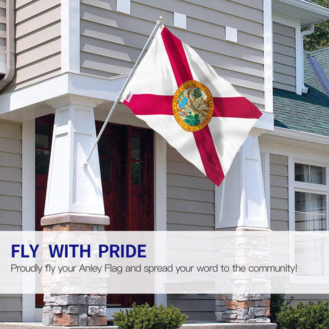 Anley Fly Breeze flag side angle highlights lightweight design for mild winds.
