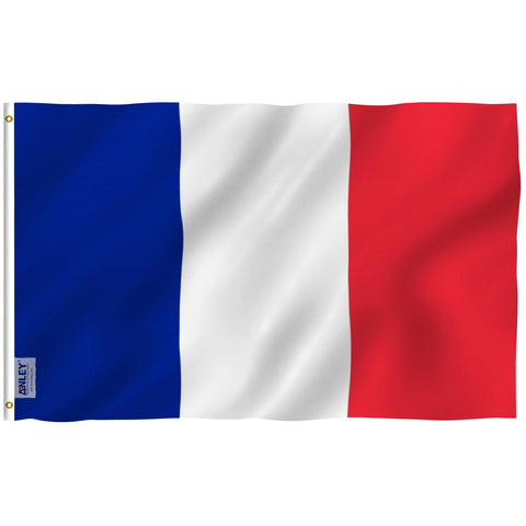 ANLEY Fly Breeze France flag 3x5 for outdoor display with vivid color