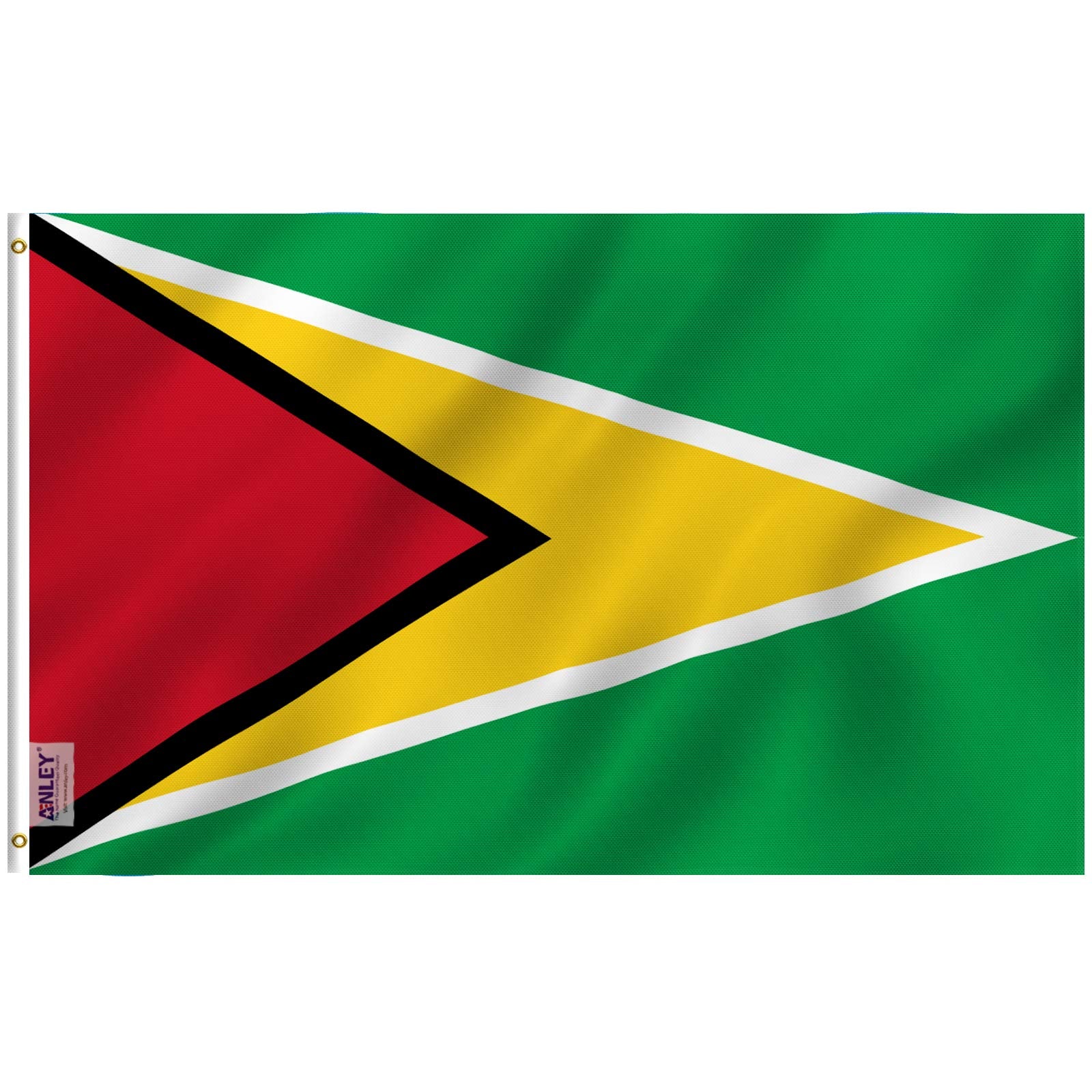 ANLEY Fly Breeze Guyana flag 3x5-foot with fade-proof colors for outdoor display