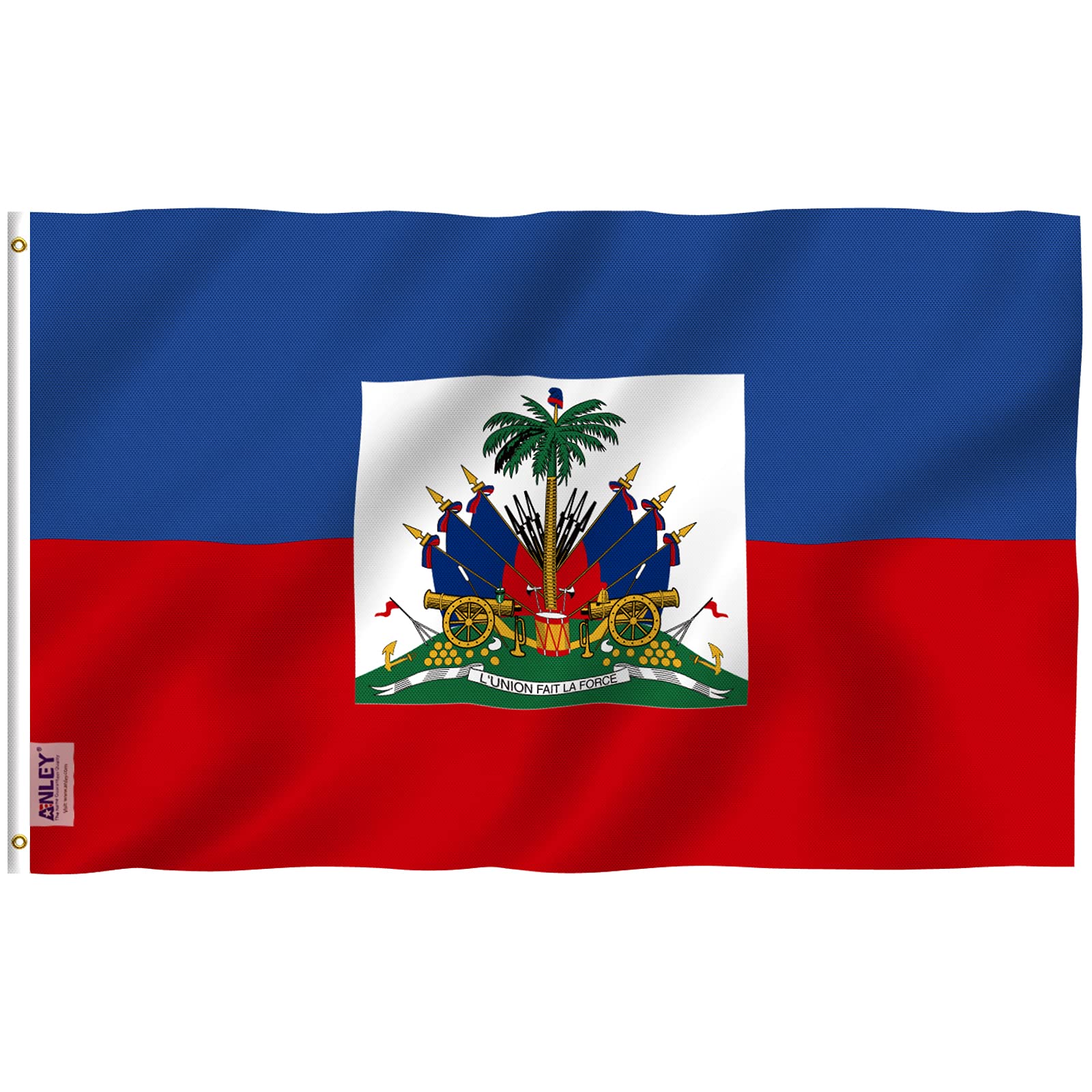 Anley Fly Breeze Haiti flag 3x5 with vivid color for outdoor display.