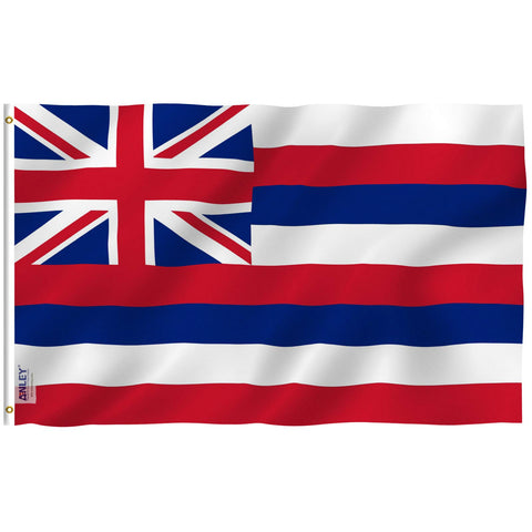 Anley Fly Breeze Hawaii state flag 3x5 with canvas header for durable outdoor display.