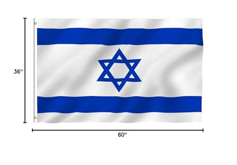 Anley Fly Breeze Israel flag packaging shows included 3x5 flag.