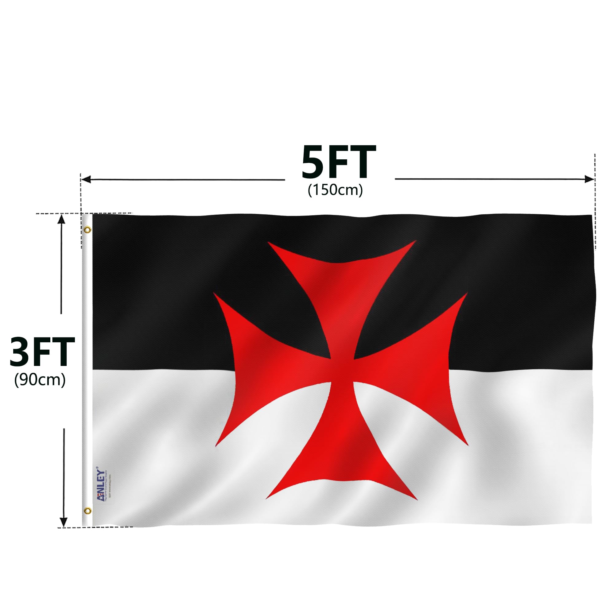 Anley Knights Templar flag ready for home or events display.