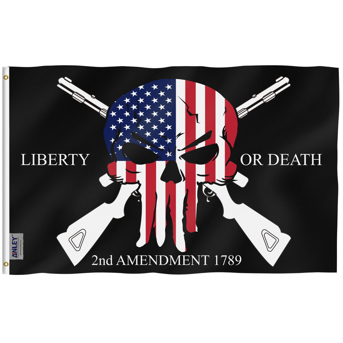 Anley Fly Breeze flag with canvas header for reliable outdoor display.