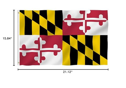Anley Fly Breeze Maryland flag packaging with included hardware