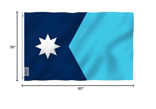 Anley Fly Breeze Minnesota flag 3x5 packaged as a single flag for quick setup.