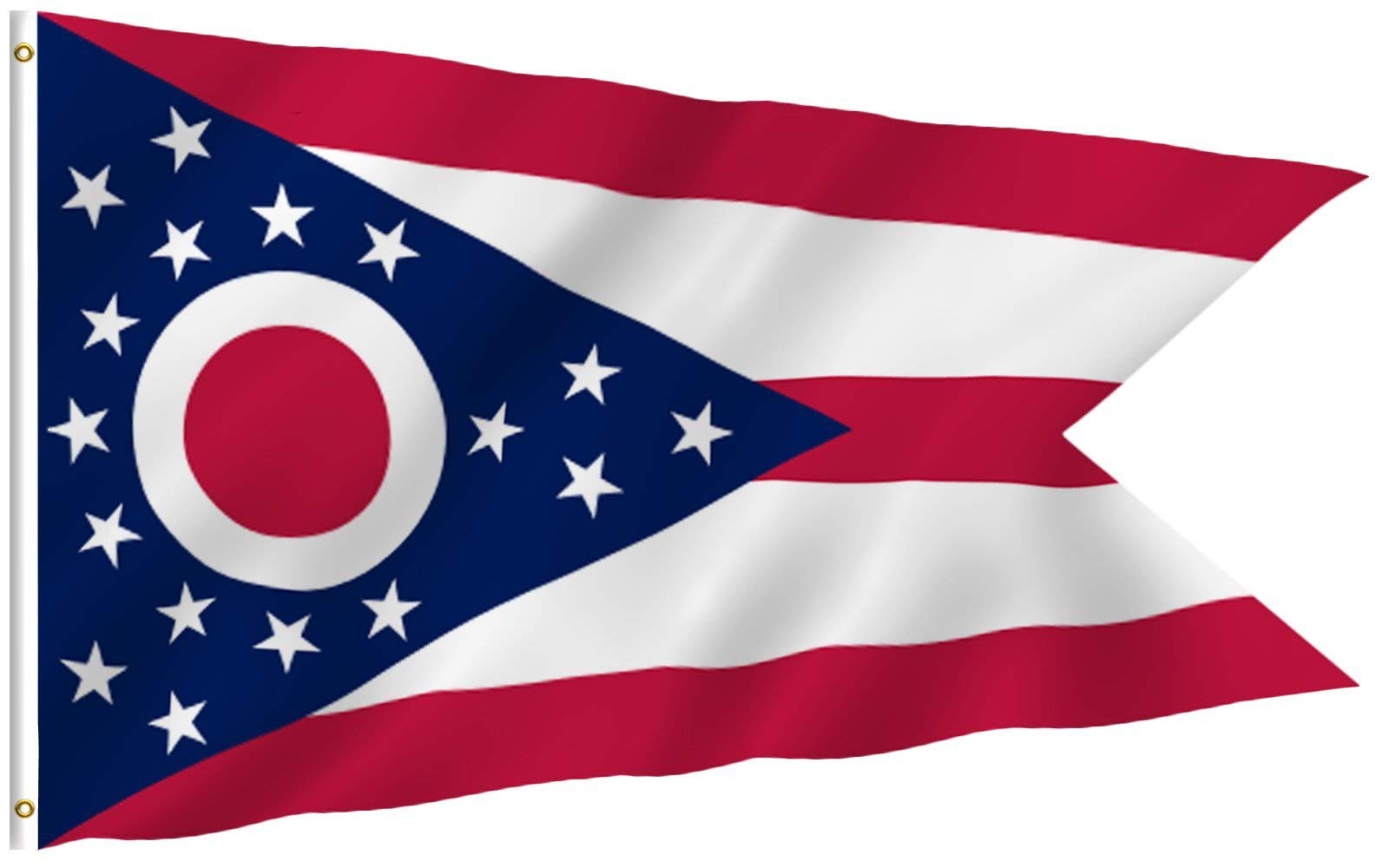 Anley Fly Breeze Ohio State flag with canvas header for durable outdoor display.