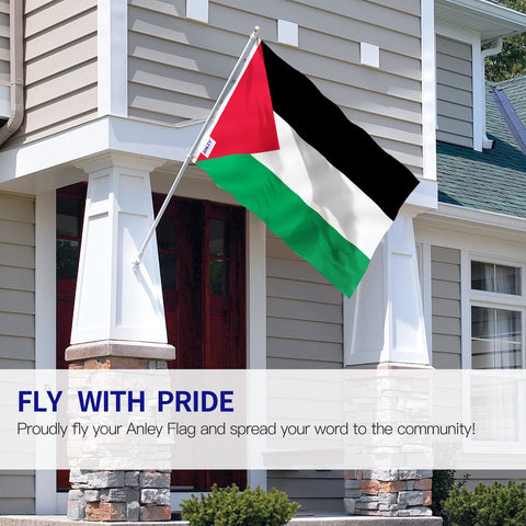 Anley Fly Breeze Palestine flag 3x5 close-up print detail shows vivid colors.