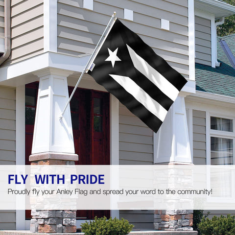 Anley Fly Breeze flag shows fade-proof color in sunlit outdoor spaces.