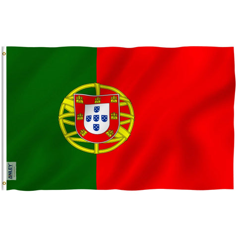 Anley Fly Breeze Portugal flag 3x5 full view for curbside display