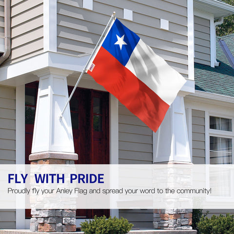 Anley Fly Breeze Chile flag in lightweight design for mild winds.