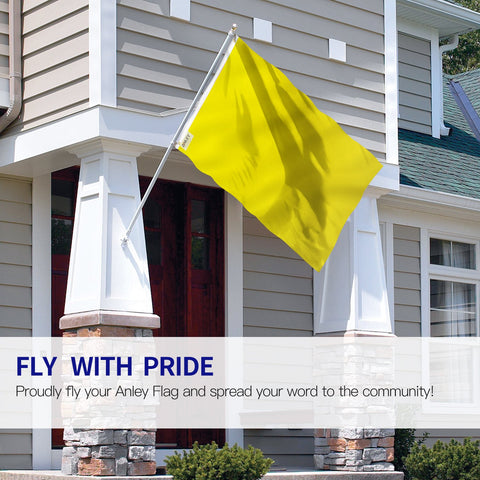 Close-up of stitching and canvas header on Anley flag for durability