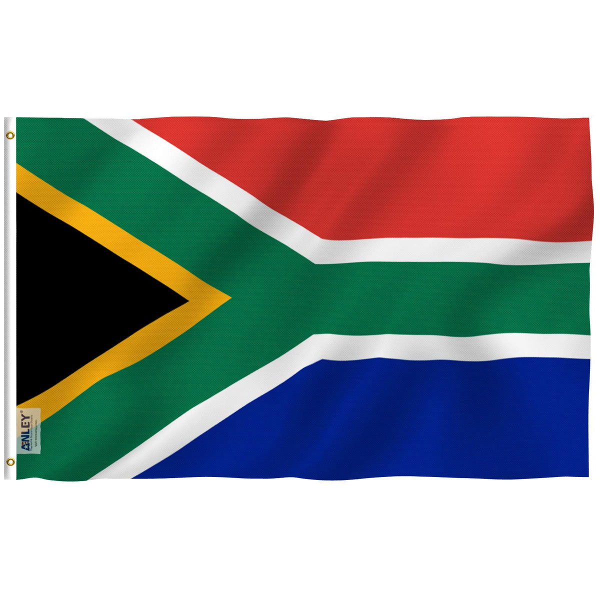 Anley Fly Breeze flag with canvas header for durable outdoor use.
