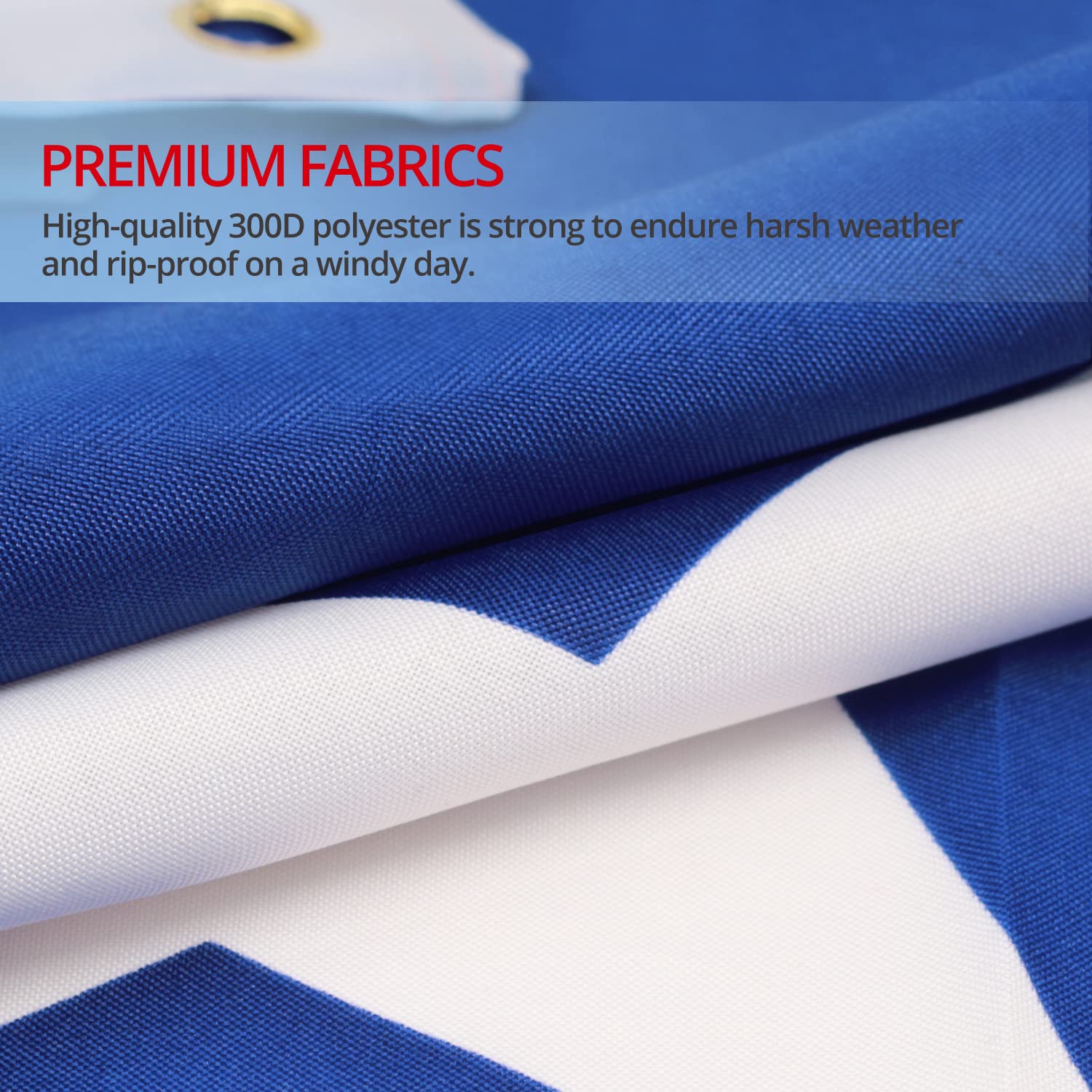 Anley Fly Breeze 3x5 Texas flag packaging shown for quick setup.