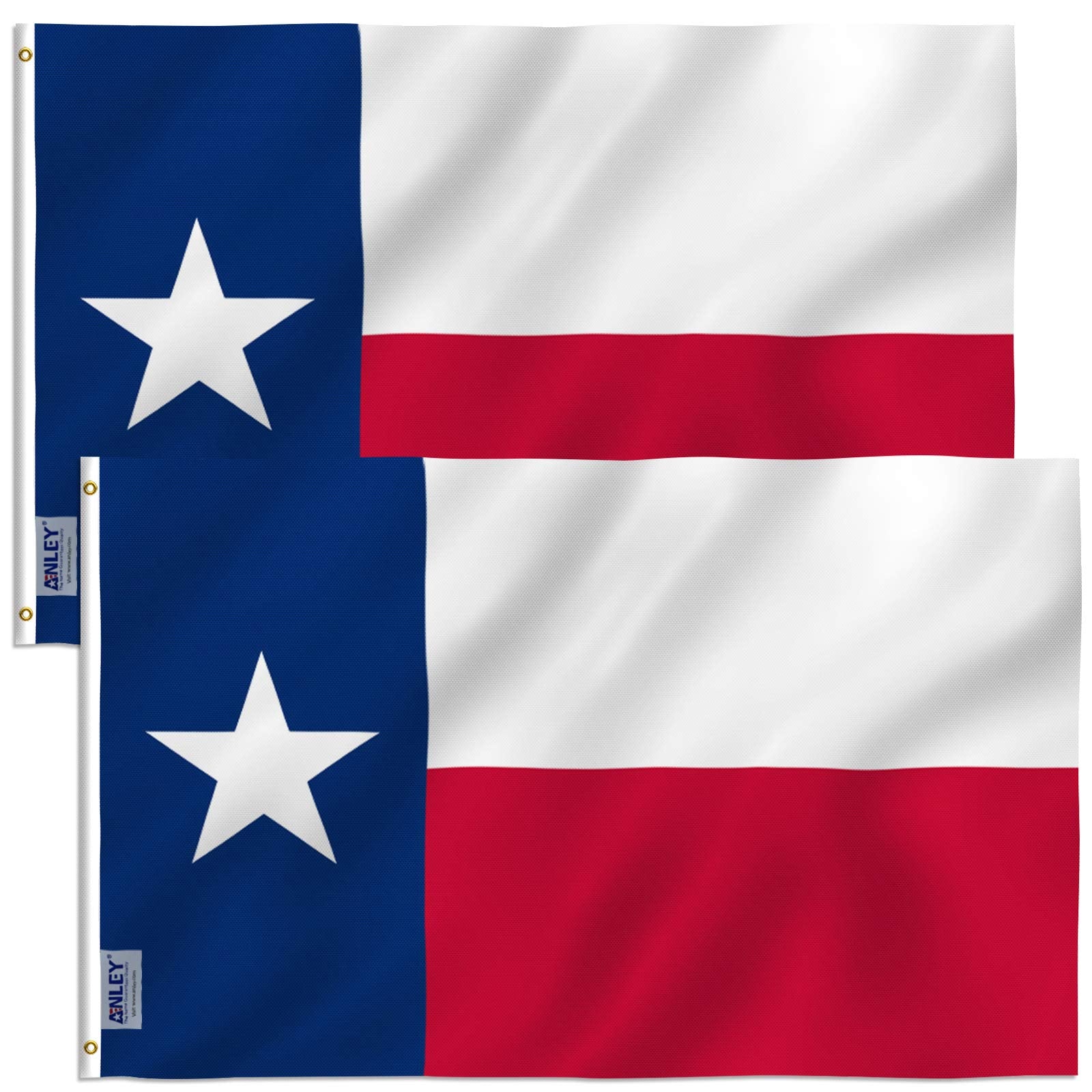 Anley Fly Breeze Texas flag close-up shows vivid color and fade resistance.