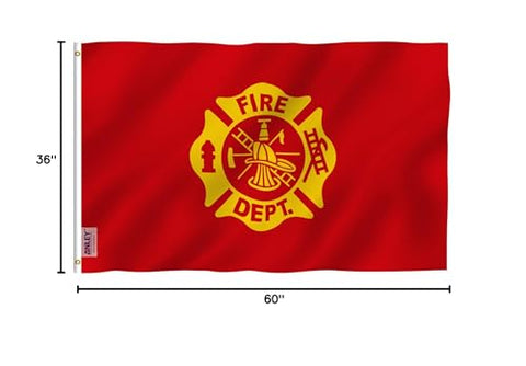 Anley Fire Department flag ready for outdoor display on homes or offices.