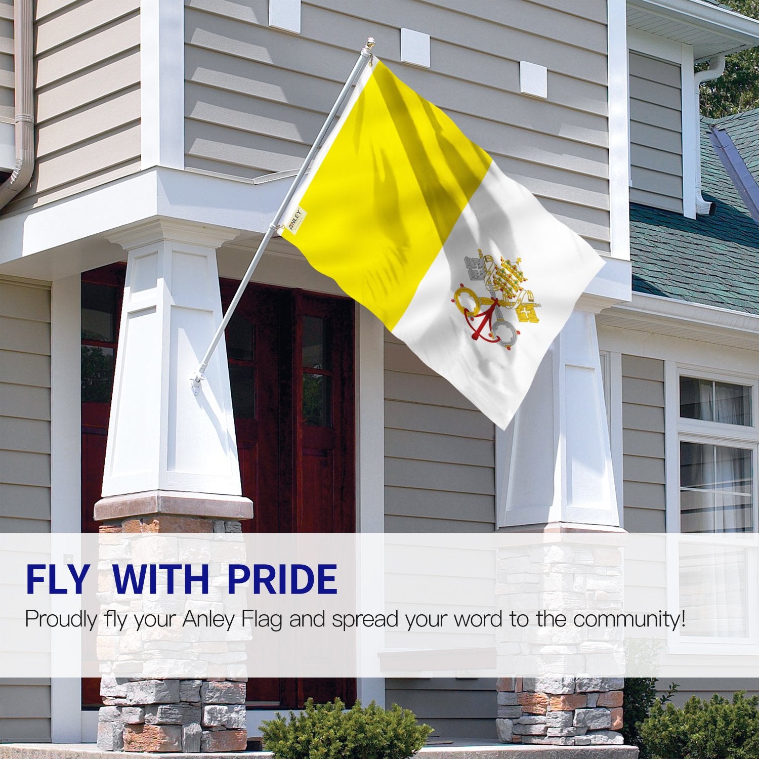 Anley Fly Breeze Vatican flag dye close-up showing vivid colors