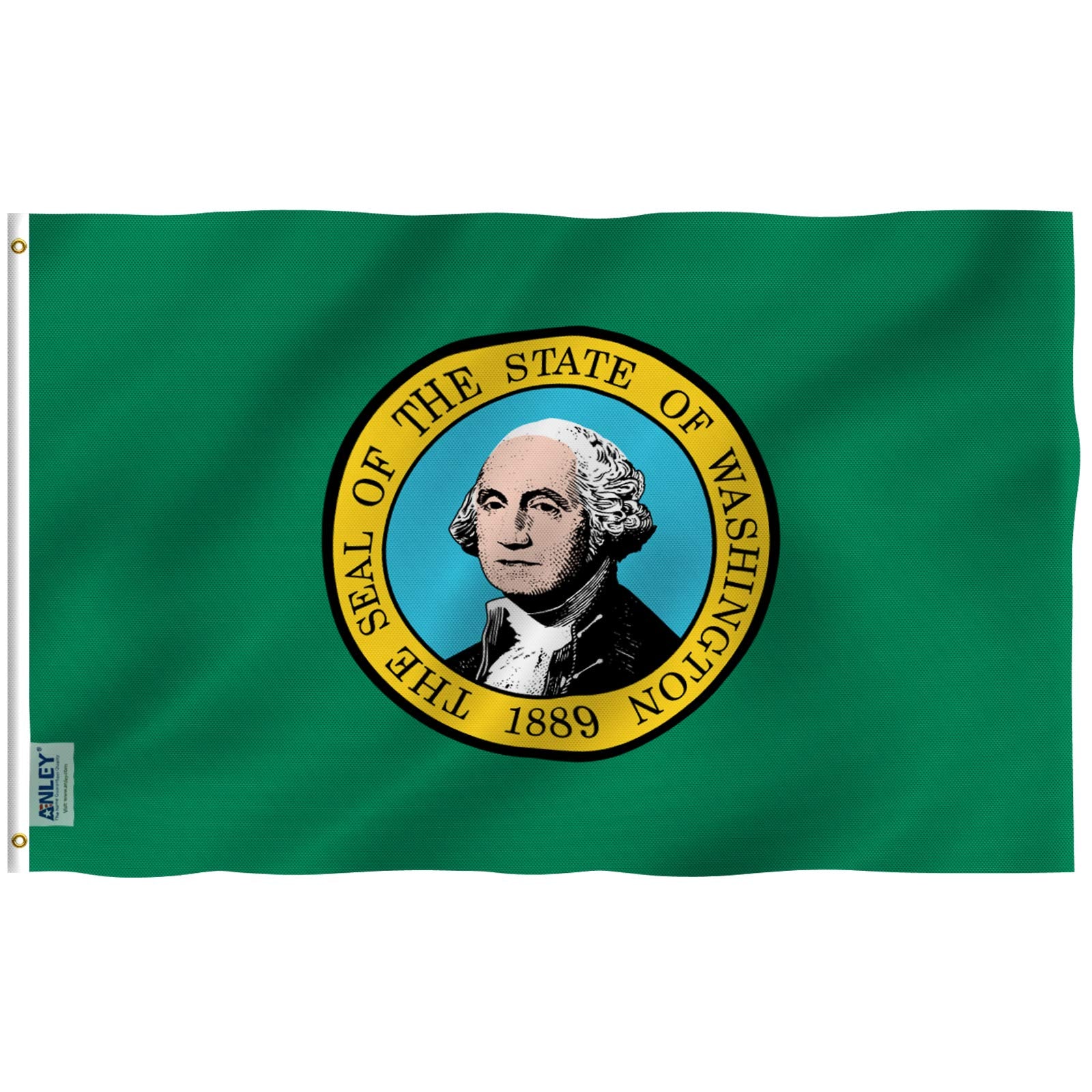 Anley Fly Breeze flag with canvas header ready for outdoor display