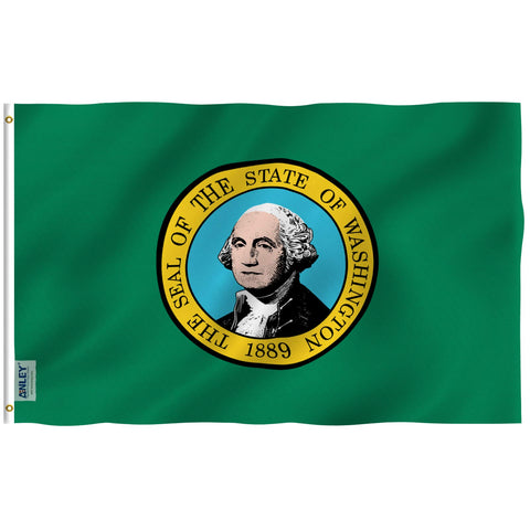 Anley Fly Breeze flag with canvas header ready for outdoor display
