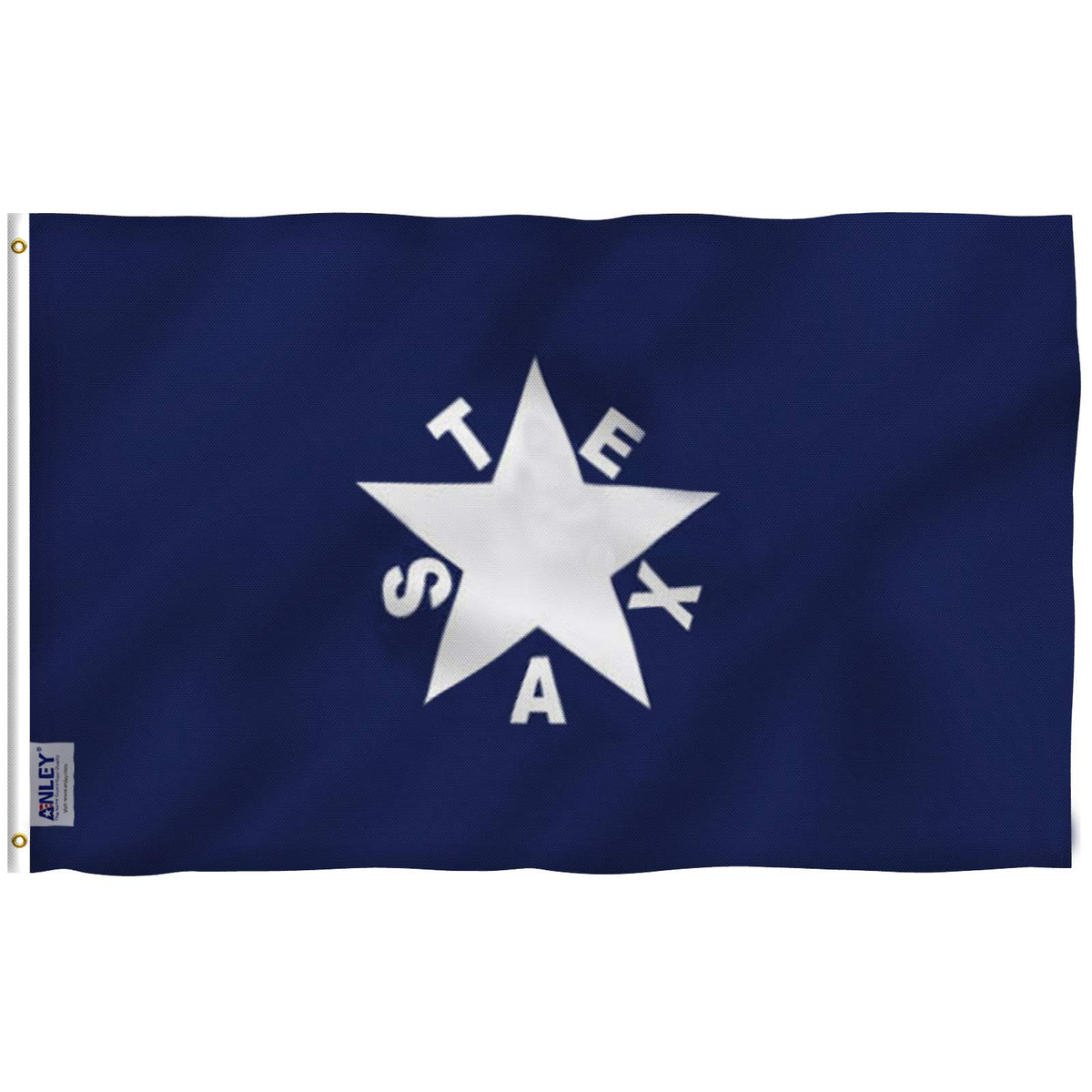 Anley Fly Breeze flag folded for display with vivid color