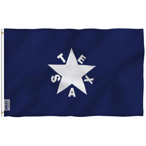 Anley Fly Breeze flag folded for display with vivid color